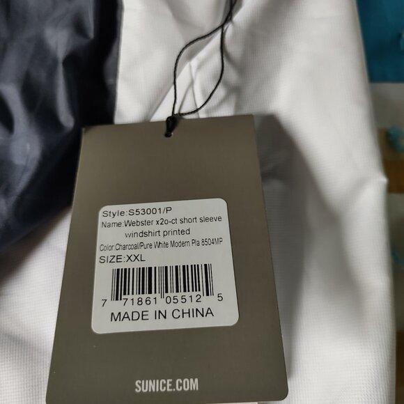 Sunice Grey & White Waterproof Golf Half Zip Short Sleeved Windbreaker - Picture 14 of 14